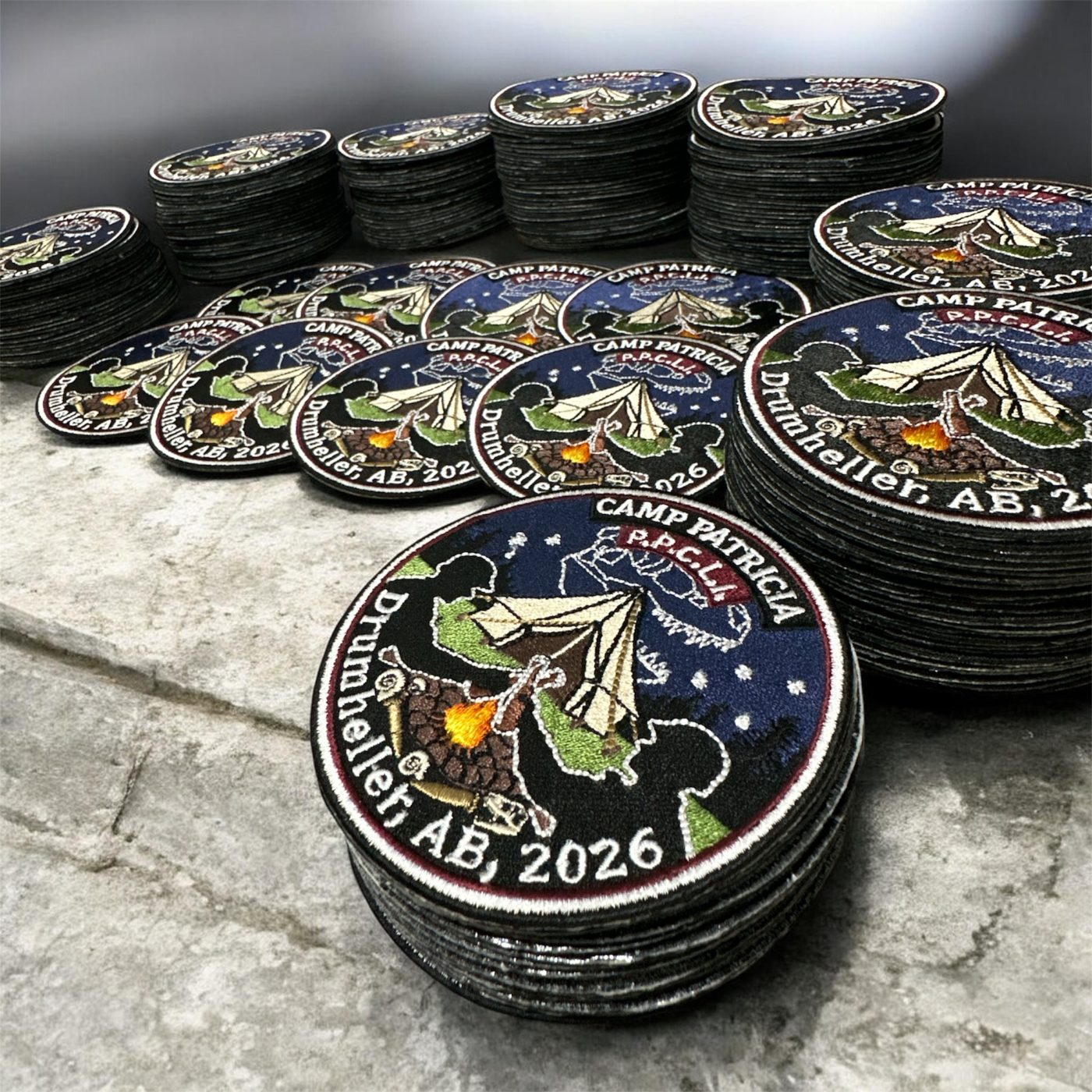 Camp Patricia Drumheller: bulk round patches