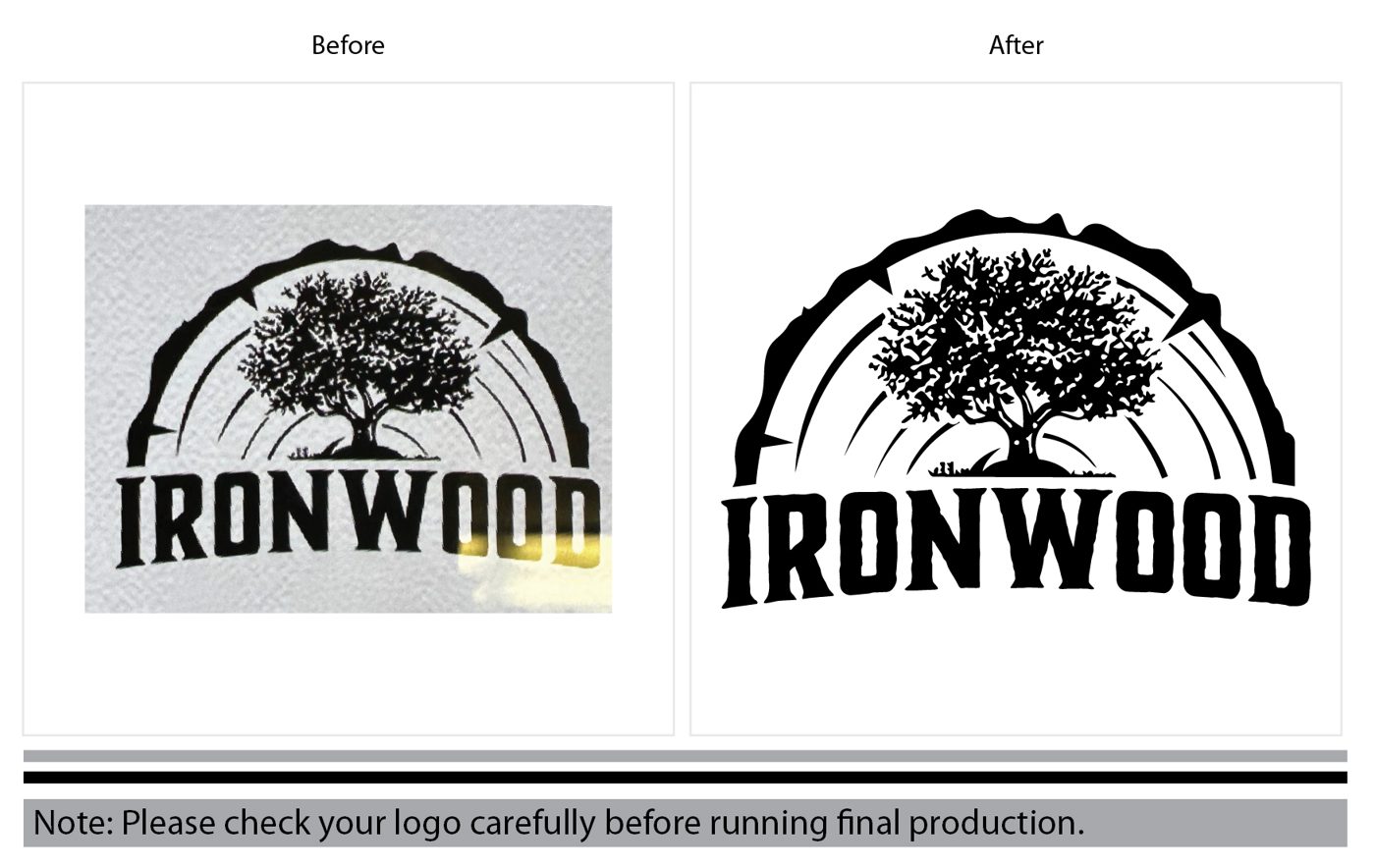 Ironwood: blurry photo to clean vector